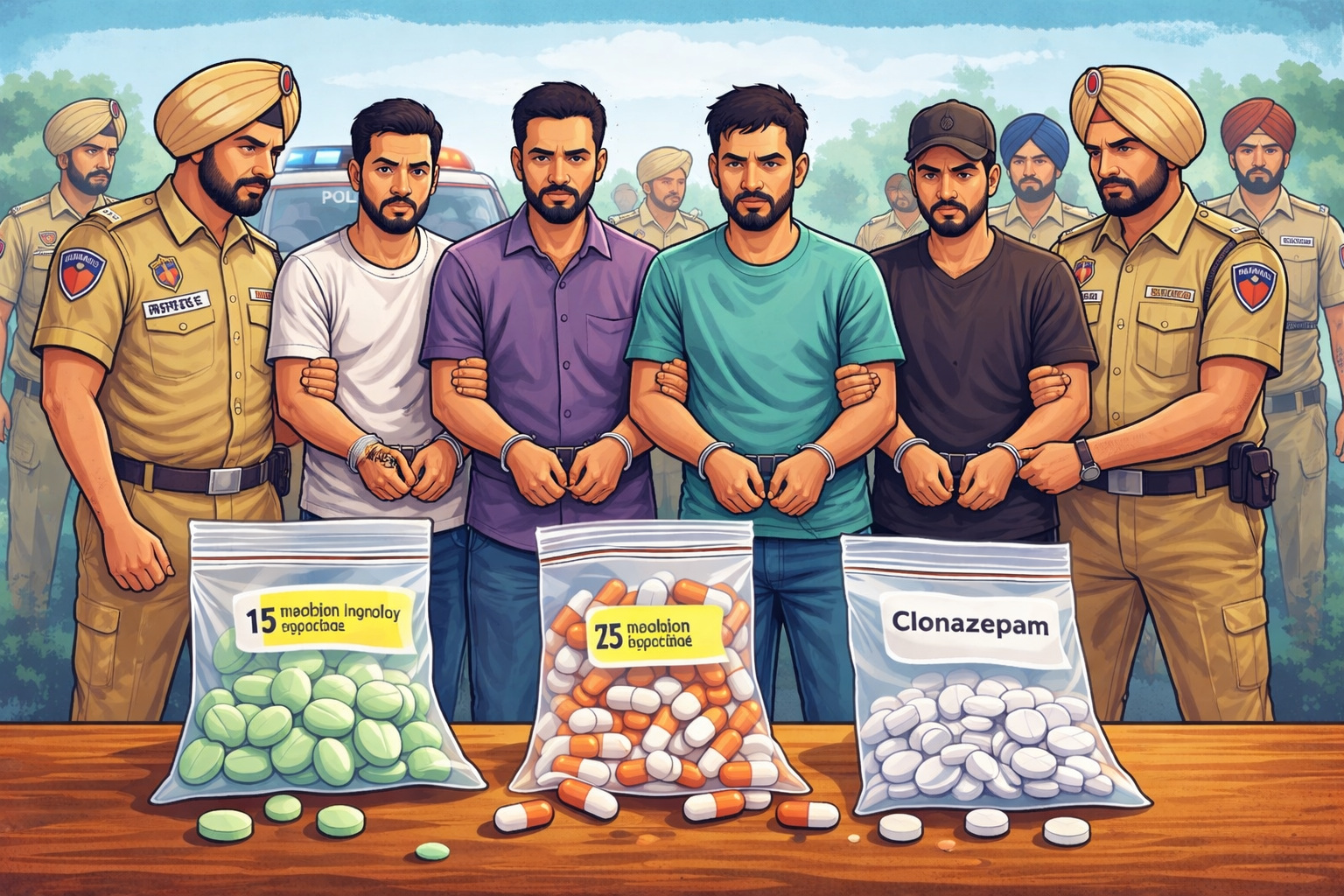 ਜਗਰਾਉਂ ਵਿੱਚ ਨਸ਼ੀਲੀਆਂ ਗੋਲੀਆਂ ਸਮੇਤ 4 ਕਾਬੂ, ਵੱਖ-ਵੱਖ ਥਾਣਿਆਂ ਵਿੱਚ ਕੇਸ ਦਰਜ